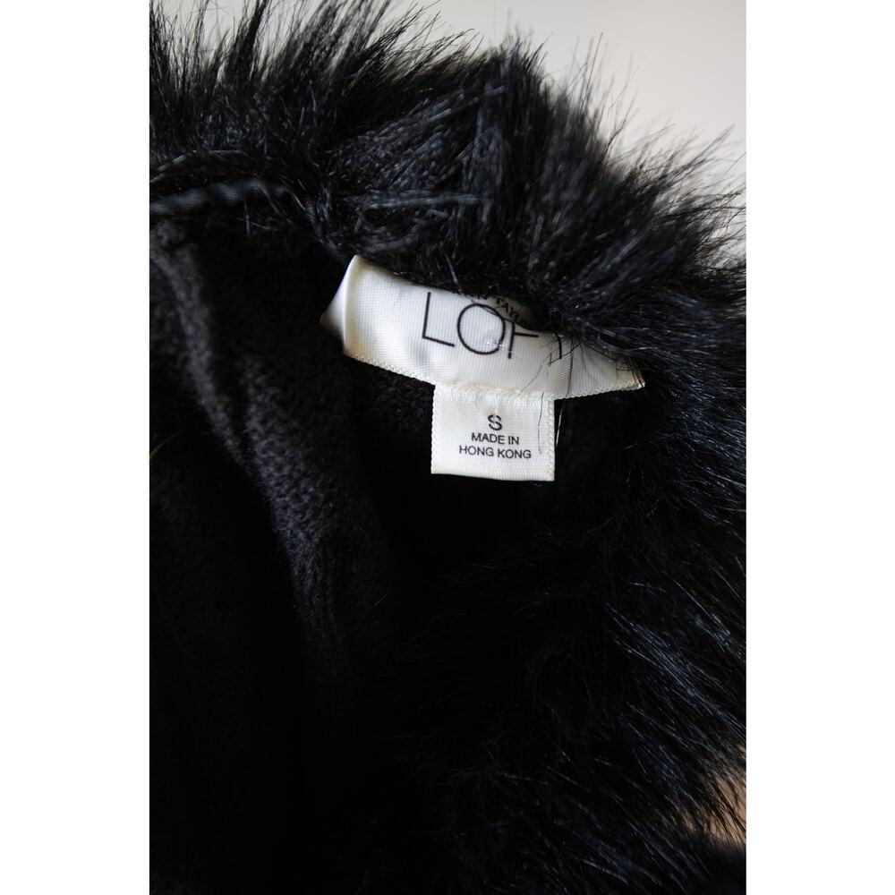 Fur Collar Cropped Cardigan Small Y2K Ann Taylor Loft - Picture 6 of 7